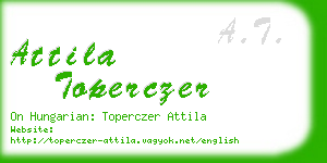attila toperczer business card